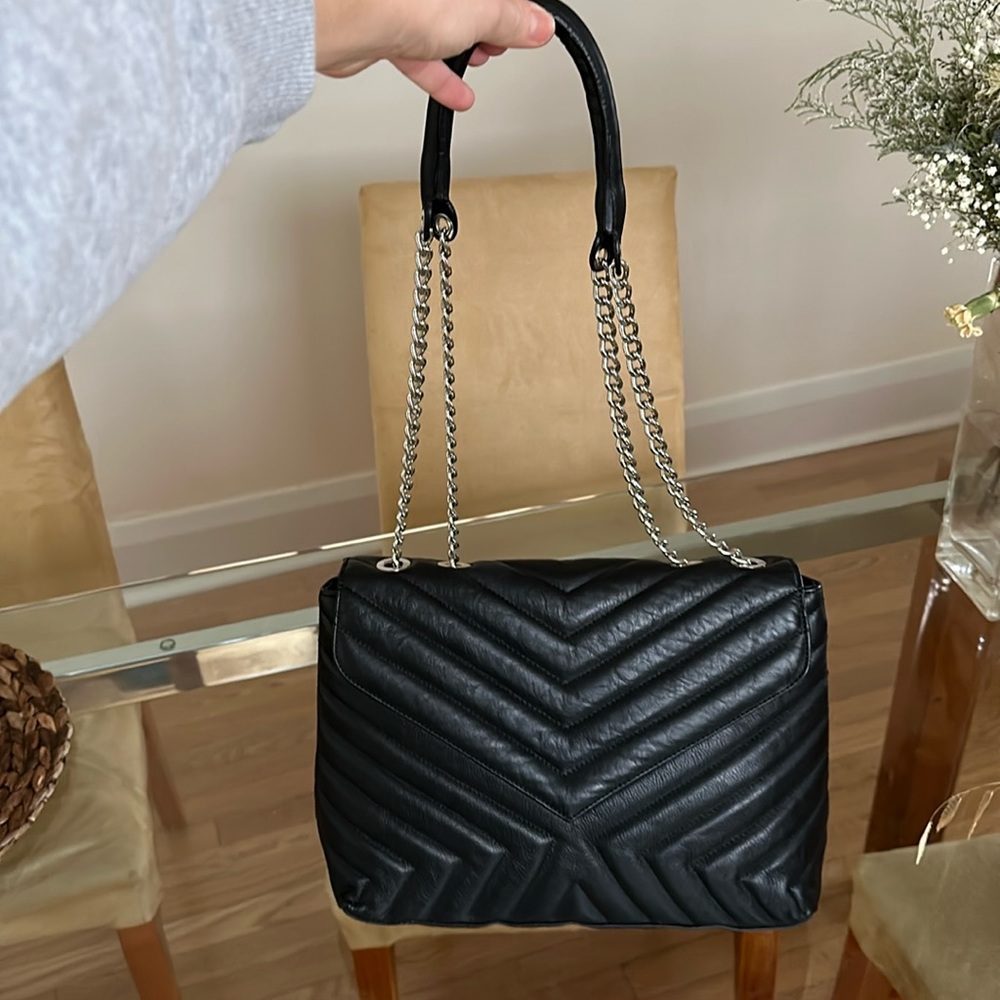 Intervalle leather chevron bag